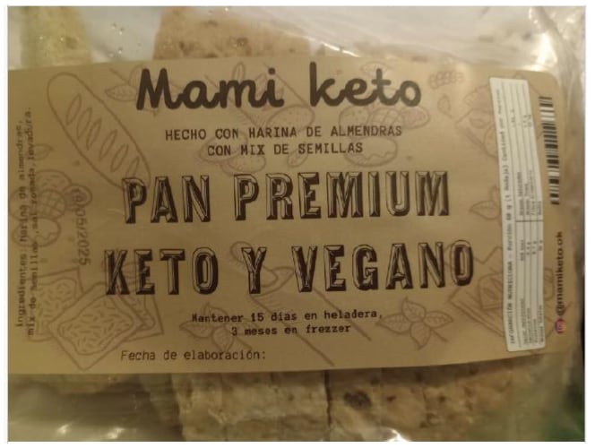 La Anmat prohibió varios alimentos de marca "Mami Keto". (Anmat)