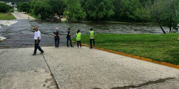 Creciente en el río San Antonio.