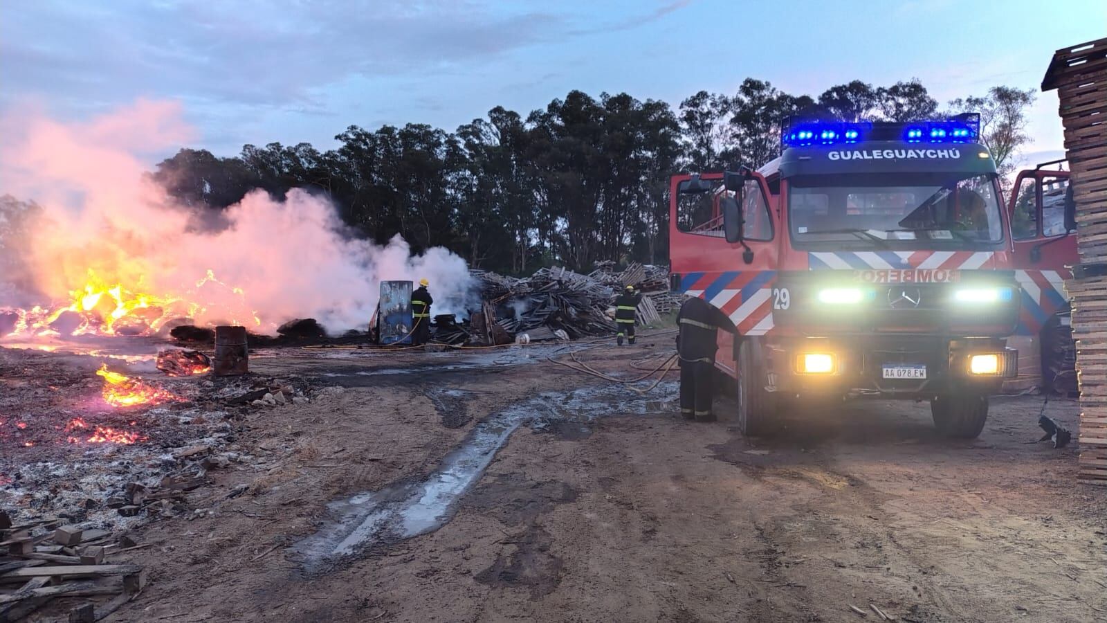 Imponente incendio en Gualeguaychú