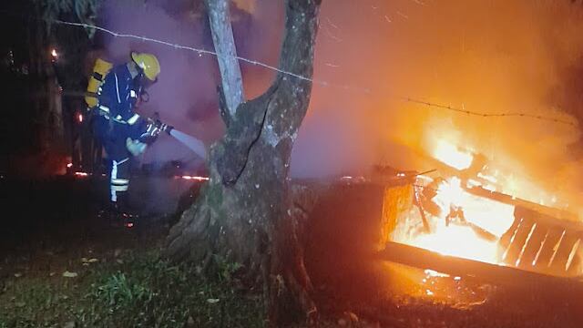 Se incendió una vivienda en San Vicente