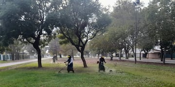 Continúan las tareas de limpieza en espacios públicos