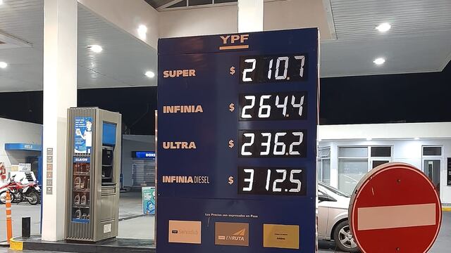 Los nuevos valores de los combustibles YPF en Rafaela