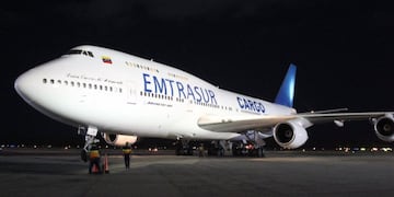 Tras casi dos años retenido, dejó el país el avión venezolano-iraní que estaba en Ezeiza. Foto: Gentileza Perfil