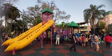 Habilitaron los nuevos juegos de la plaza Sarmiento de Eldorado