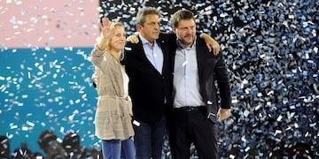 Bárbara Rossen, Sergio Massa y Leandro Santoro