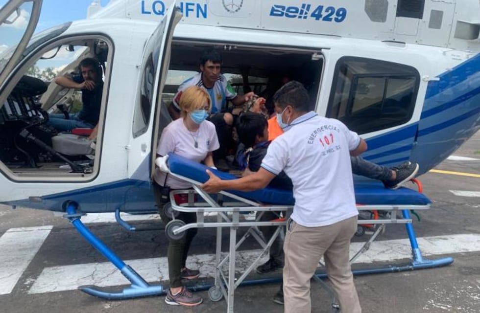 Un nuevo traslado del helicóptero sanitario de la  provincia