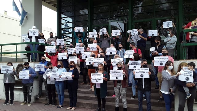 Manifestación de los Trabajadores de Eventos Unidos de Rafaela y la Región (TEURR)