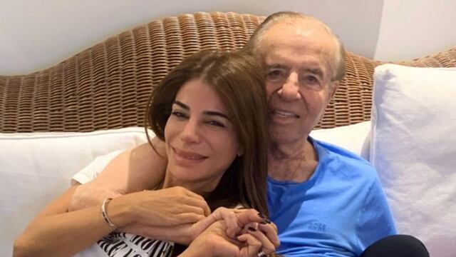 Zulemita Menem arrancó el año con su padre.