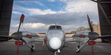 Los aviones trabajaron sembrar tormentas graniceras en el oasis Sur y Noreste de la Provincia. Gentileza Gobierno de Mendoza