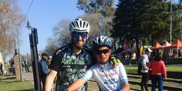 Marcelo Meza, joven deportista de Pérez, obtuvo el primer puesto en la “Rural Bike” (Isabel Insaurralde)