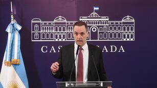 El vocero presidencial, Manuel Adorni. (Télam/Alejandro Santa Cruz)