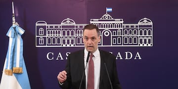 El vocero presidencial, Manuel Adorni. (Télam/Alejandro Santa Cruz)