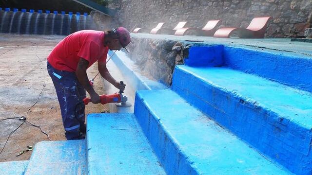 La Cumbre alista su balneario para recibir a los turistas.