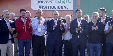 La inauguración de Expoagro 2024 con la presencia de Guillermo Francos y Martín Llaryora. (Gentileza Clarín)