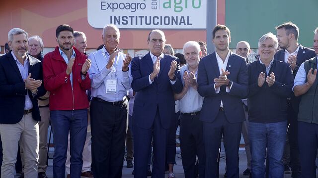 La inauguración de Expoagro 2024 con la presencia de Guillermo Francos y Martín Llaryora. (Gentileza Clarín)