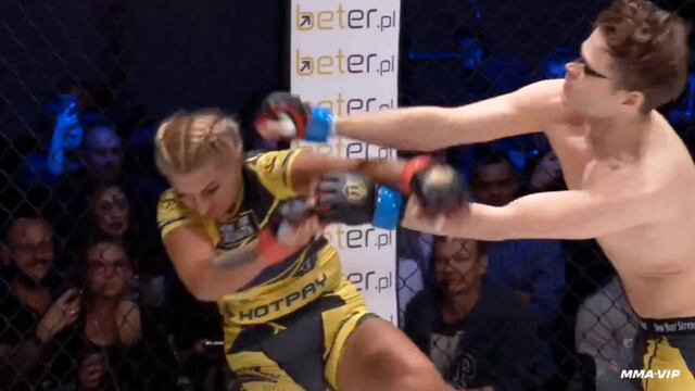 Polémica por una pelea de MMA entre una luchadora y un peleador