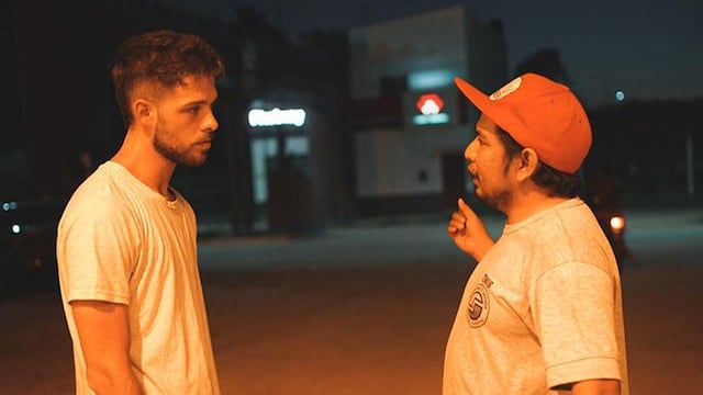 Santi Maratea y Omar, referente de la comunidad wichí de Misión Chaqueña, Embarcación, Salta