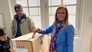 Amalia Granata votó en Rosario por las PASO de Santa Fe.