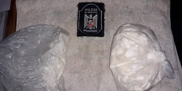 La droga estaba oculta dentro de un mochila.