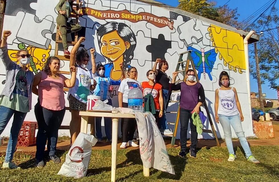 Restauraron el mural en honor a Taty Piñeiro en Eldorado