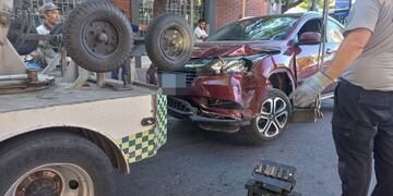 El vehículo que protagonizó el hecho este jueves por la mañana.