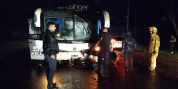 Dos de Mayo: automovilista resultó herido de gravedad tras chocar con un colectivo.