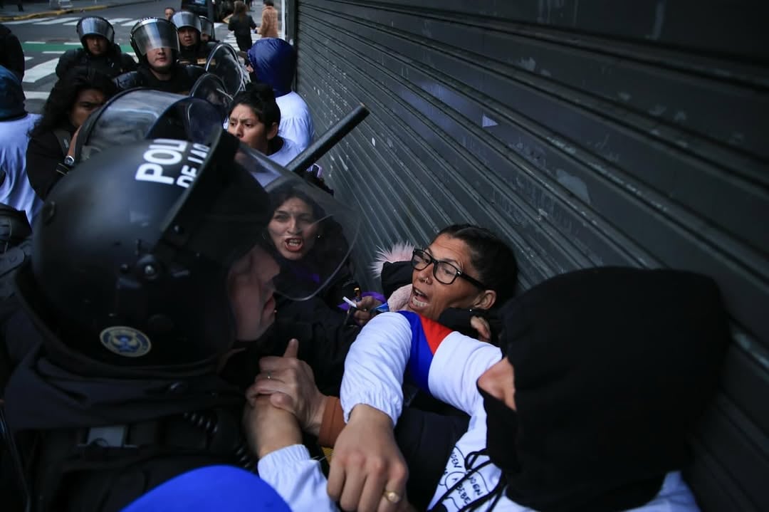 La mamá de Morena denunció represión por parte de la Policía (Gentileza)