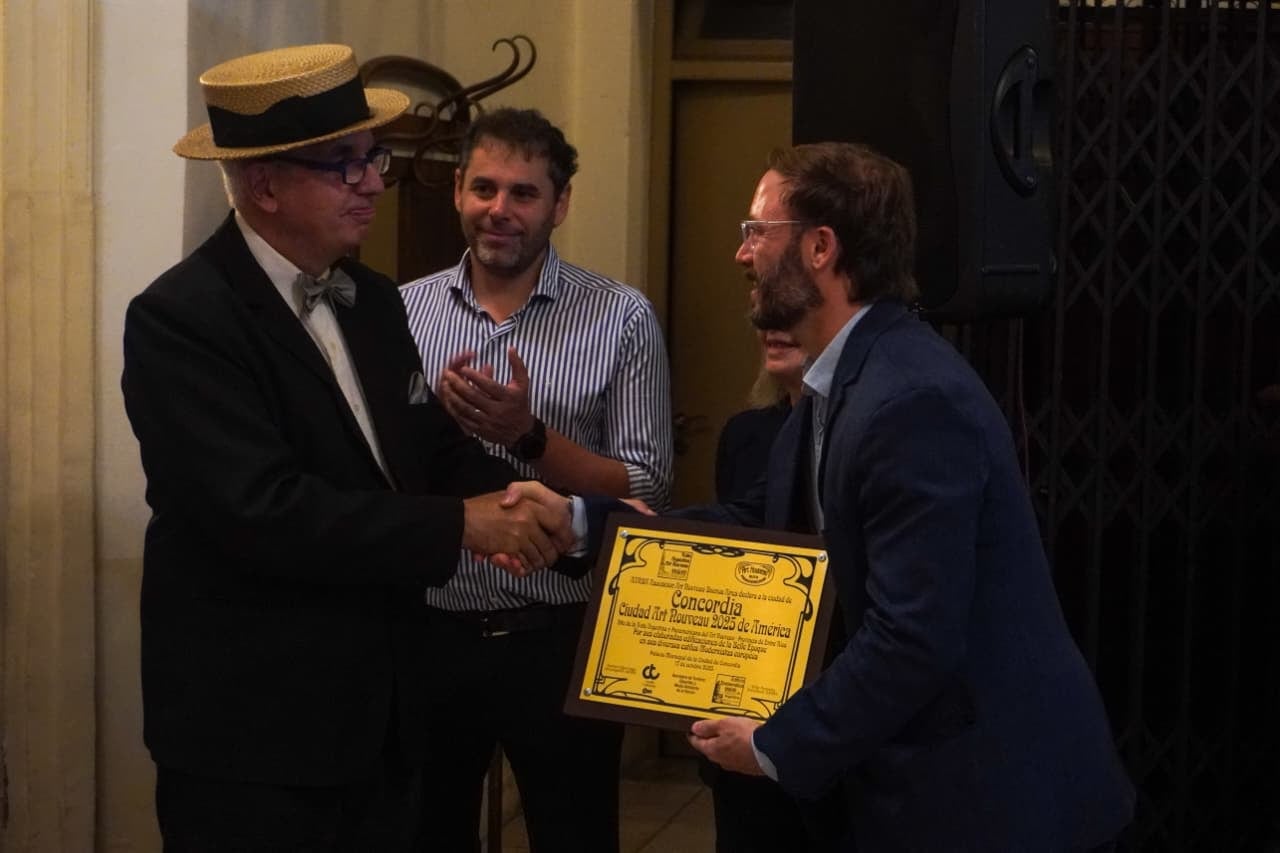 Concordia recibió la distinción de “Ciudad Art Nouveau de América 2025”.