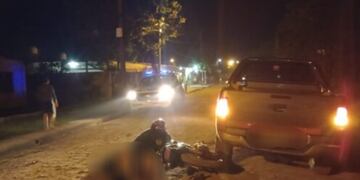 Dos personas resultaron heridas tras un fuerte choque en Garupá.