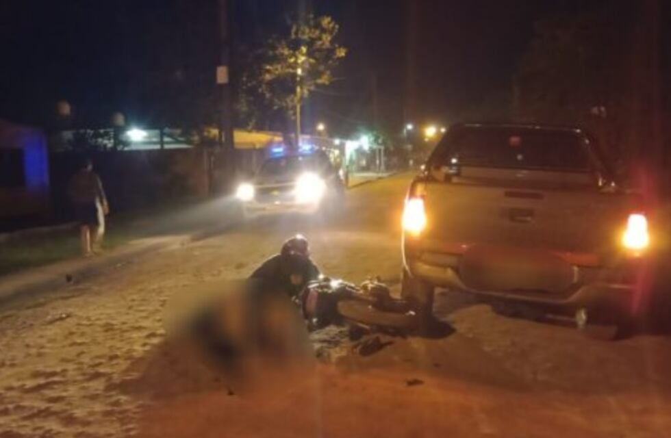 Dos personas resultaron heridas tras un fuerte choque en Garupá