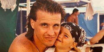El exfutbolista y su hija
