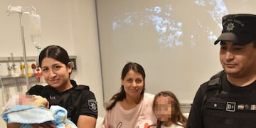 Luciana y Boris patrullaban la zona cuando recibieron el pedido de auxilio y no dudaron en responder.