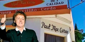 El día que el músico homenajeó una carnicería cordobesa.