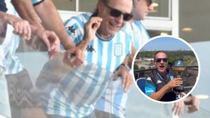 El infaltable festejo de Guillermo Francella tras la victoria de Racing en la Copa Sudamericana: "Hermosa mañana"