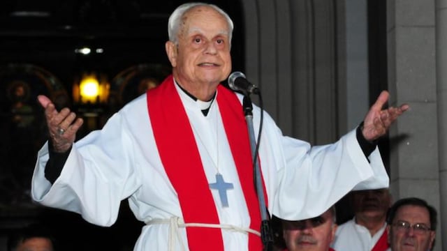 Monseñor Emilio Bianchi di Cárcano, obispo emérito de Azul