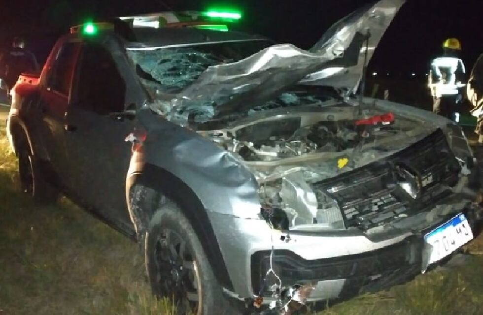 Una camioneta chocó a un caballo suelto en la Ruta 3 y hubo heridos