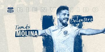 Tomás Molina, delantero de 29 años, firmó hasta 2026 en Talleres (Prensa Talleres).
