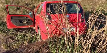 General Cabrera. El auto en el que viajaba la víctima fatal de 74 años (Gentileza Sur Cordobés).