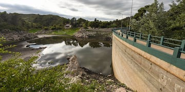 El Dique San Jerónimo, en La Cumbre, previo a las lluvias de este miércoles. (La Voz)
