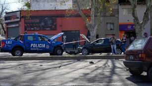 El patrullero colisionó contra varios vehículos