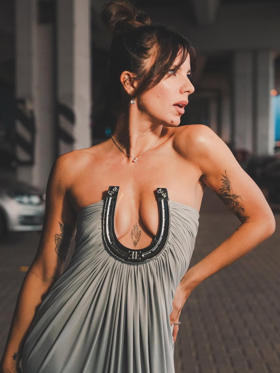 Gime Accardi modeló con un vestido viral y marcó tendencia en la alfombra roja