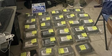 Aseguran que los 34 kilos de cocaína secuestrados en Monte Hermoso, son de alta pureza.