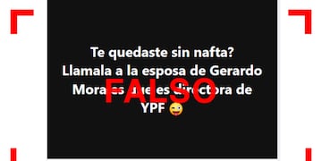 Tulia Snopek, esposa de Gerardo Morales, fue directora suplente de YPF entre mayo y diciembre de 2021, no en 2023.