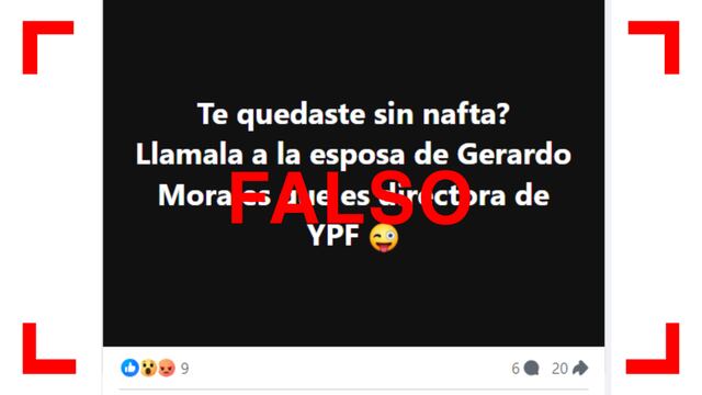Tulia Snopek, esposa de Gerardo Morales, fue directora suplente de YPF entre mayo y diciembre de 2021, no en 2023.