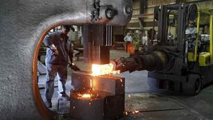 Industria.  Se registró un retroceso del 4,7 por ciento en la industria manufacturera. (Archivo)