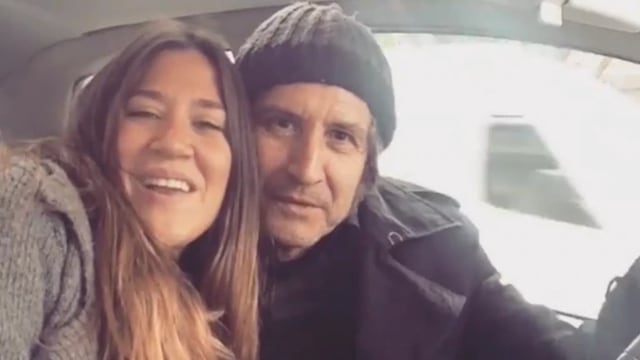 La artista en una vieja imagen junto a su padre. (Foto web).