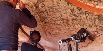 Un equipo interdisciplinario de profesionales realizó un estudio arqueométrico de las pinturas rupestres de Inca Cueva.