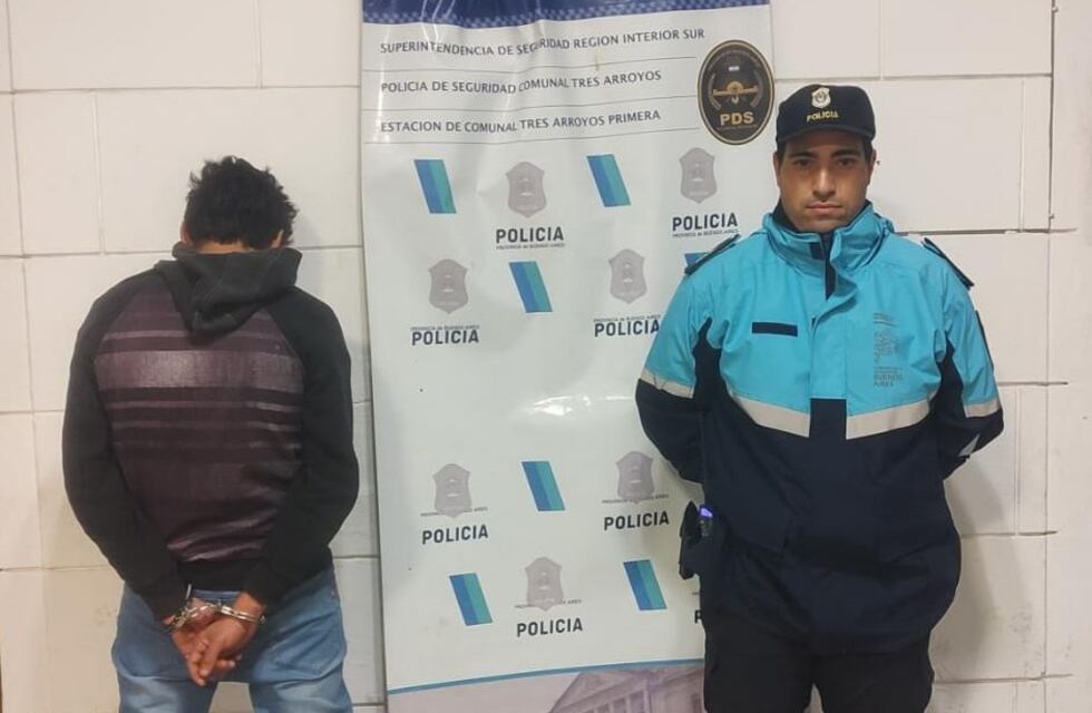 Aprehendido en Tres Arroyos por agredir y amenazar de muerte a su pareja