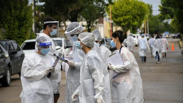 Trabajo de testeos de coronavirus en Rosario y Baigorria
