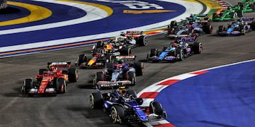 El piloto argentino de Fórmula 1, Franco 
Colapinto, terminó en el puesto 11° del Gran Premio de Singapur. Foto @WilliamsRacing